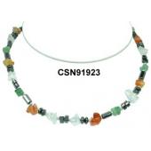 Semi precious Chip Beads Hematite Beads Stone Chain Choker Fashion Women Necklace